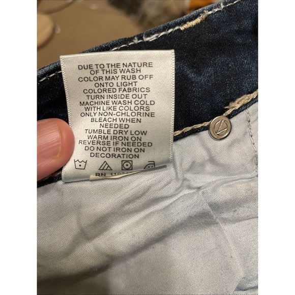 VIGOSS Boyfriend Jeans Womens 4 Dark Wash Distressed Denim Relaxed Fit - Picture 10 of 10